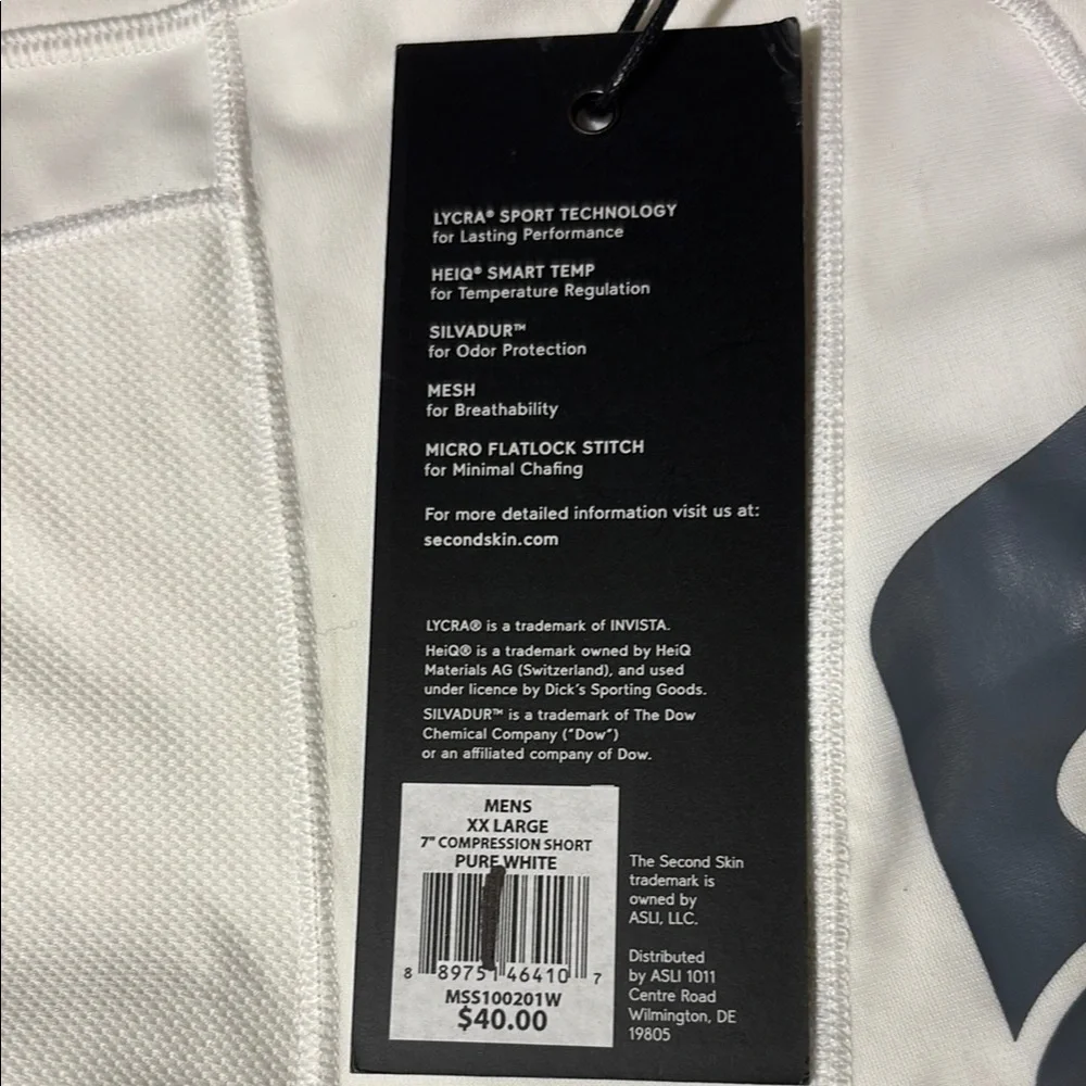 SecondSkin Second Skin Men's White QUATROFLX 7